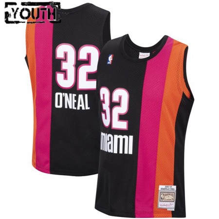 Miami Heat Shaquille ONeal 32 Mitchell Ness 2005-2006 Hardwood Classics Lasten Pelipaidat Swingman